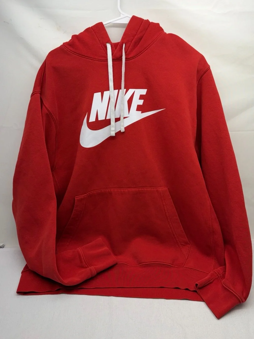 Nike Red Hoodie with White Swoosh Logo - Picture 2 of 6